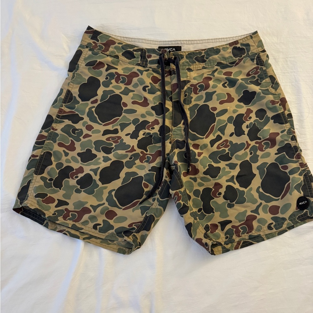 RVCA Men's Green Camo Board Shorts